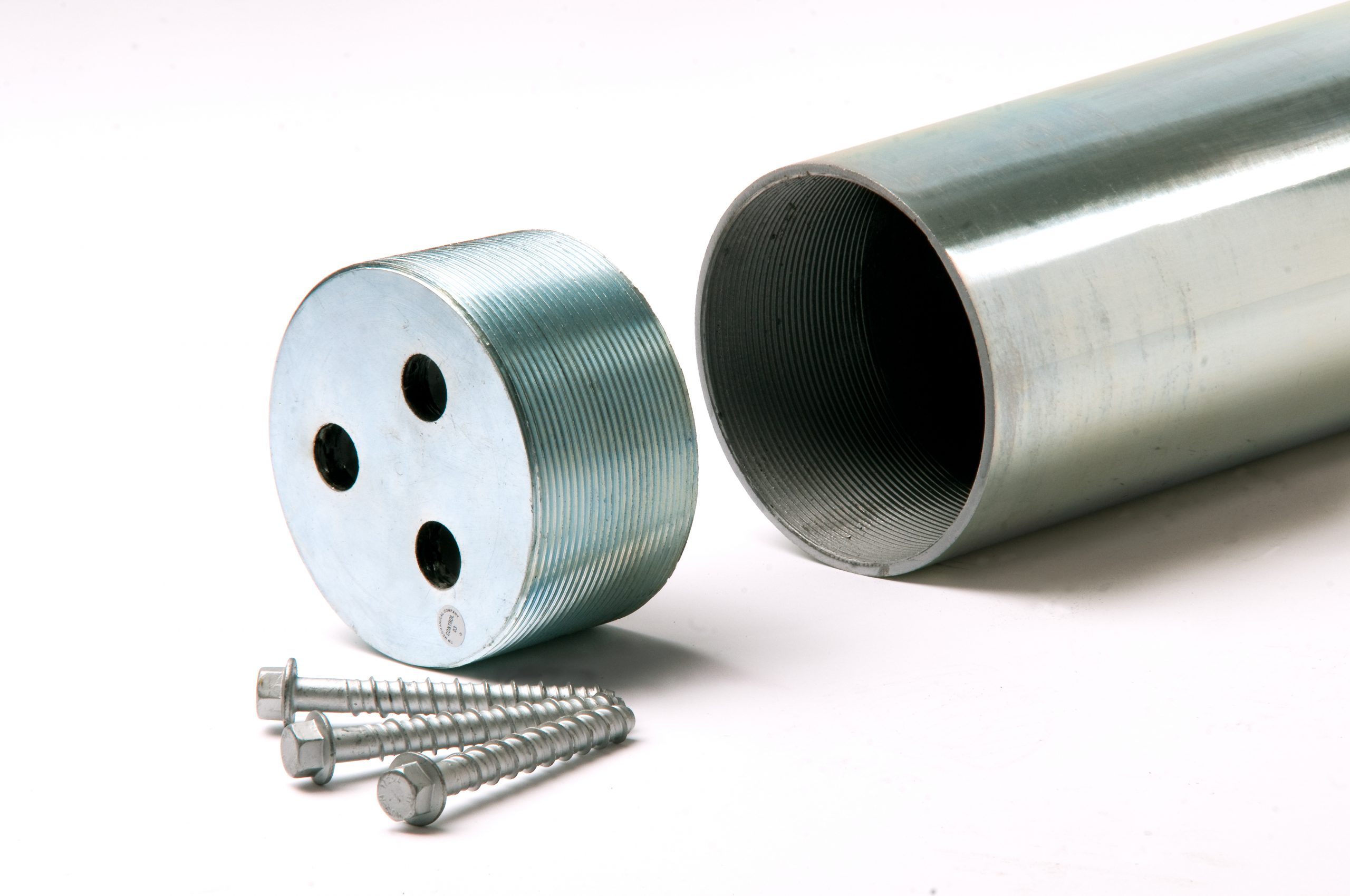 4" X 32" Galvanized Steel Threaded Base Bollard - Image 2