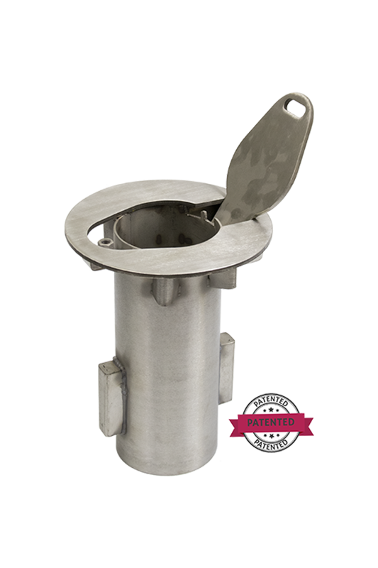 4" Padlock Removable Stainless Steel w/ Patented Stainless Steel Embedment Sleeve - Image 2